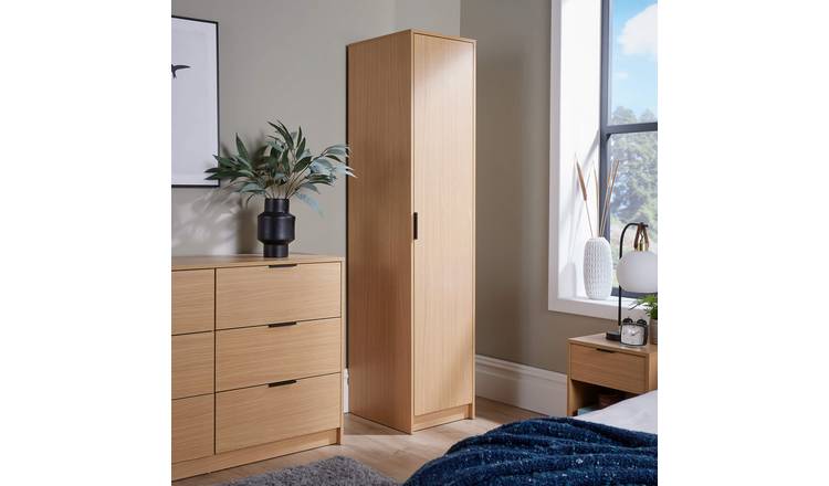 Home Source Phoenix 1 Door Wardrobe - Oak