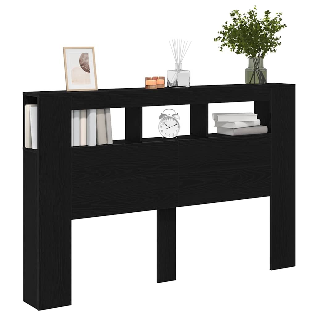 Walplus Engineered Wood LED Headboard - Black Ash - 160 x 18.5 x 103.5 cm - Image 3
