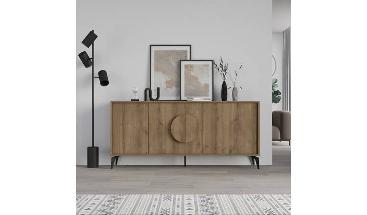 Decortie Gora 4 Sliding Door Sideboard - Dark Oak