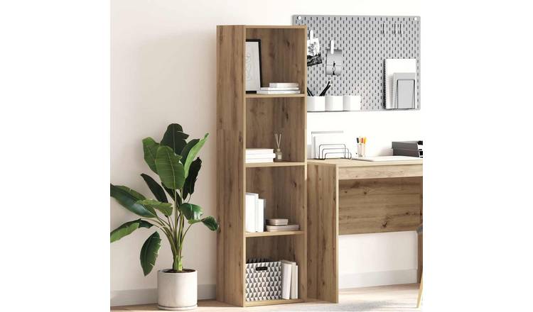 Walplus Engineered Wood Bookcase - Oak - 40 x 30 x 152 cm