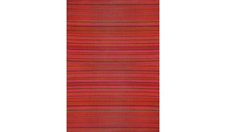 The Rugs Terracotta Rainbow Reversible Striped Outdoor Rug - 180 x 270cm