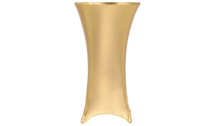 Walplus Pack of 2 Polyester Table Covers Stretch - Gold - 80 cm