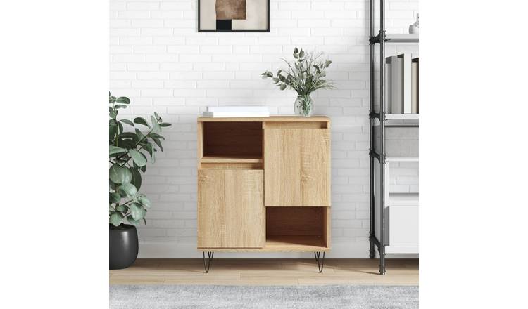 Walplus Engineered Wood Cupboard Sideboard - Sonoma Oak - 60 x 35 x 70 cm