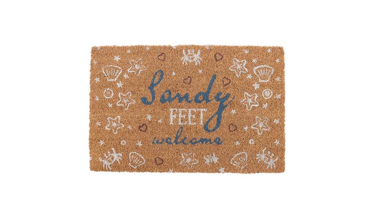 Something Different Sandy Feet Welcome Door Mat - Natural