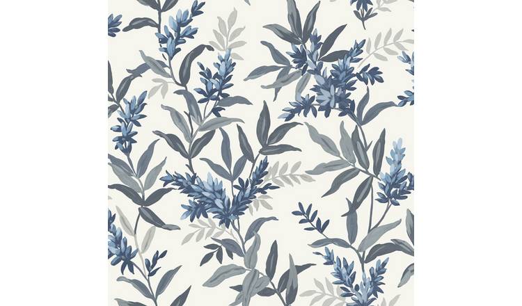 Belgravia Olivia Floral Wallpaper - Blue