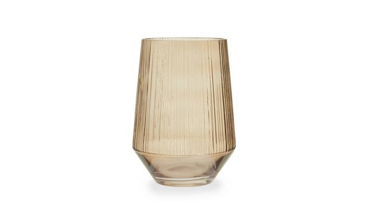 Orsina Esma Small Glass Vase - Smoked Brown