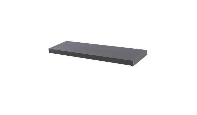 Harbour Housewares Modern Floating Wall Shelves - Grey