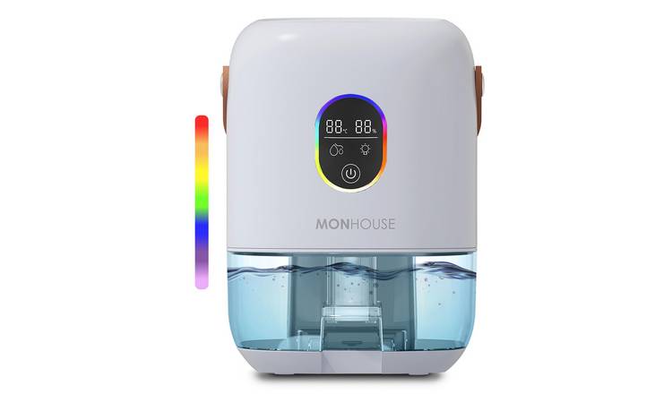 MONHOUSE 1000ml Dehumidifier with Quiet Touch Screen Auto Shut Off - White