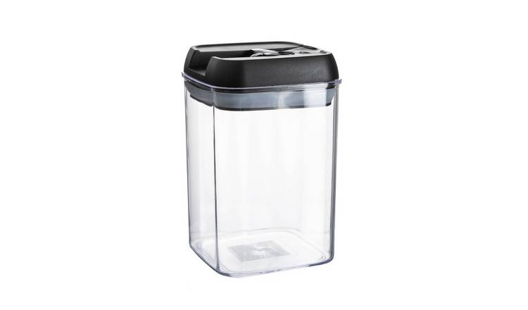Argon Tableware Flip Lock Plastic Food Storage Container- Black