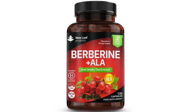 New Leaf Berberine with ALA and Green Tea Extract 597mg - 120 Capsules