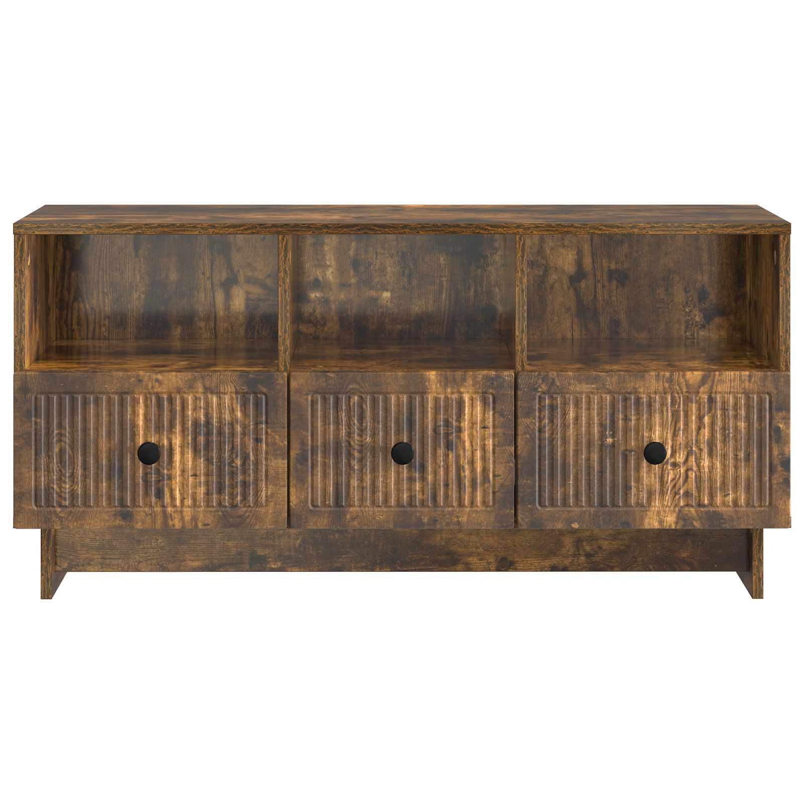 Walplus Engineered Wood TV Cabinet - Smoked Oak - 102 x 34.5 x 50 cm - Image 5