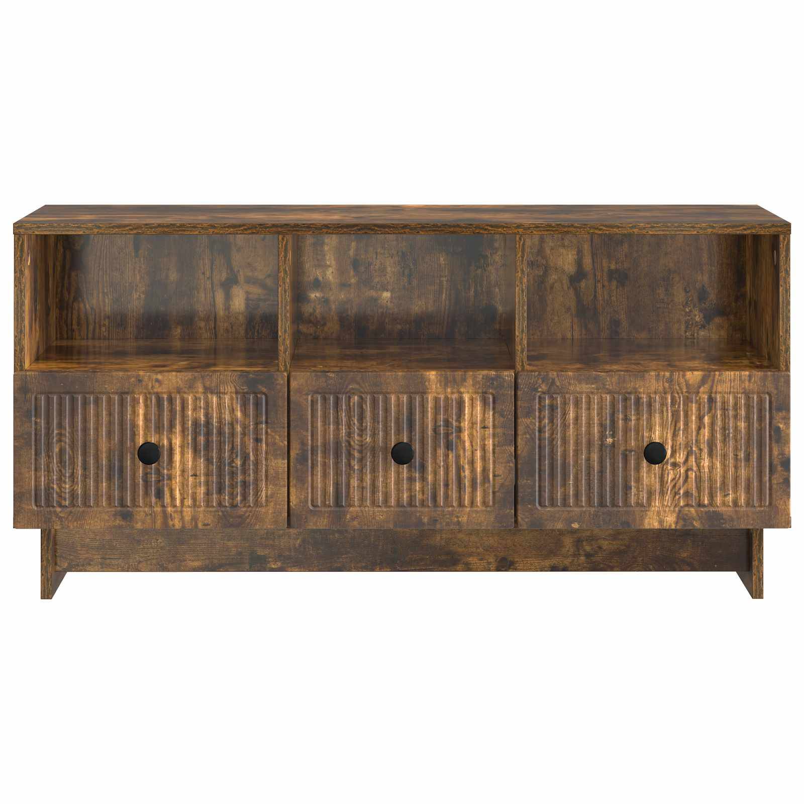 Walplus Engineered Wood TV Cabinet - Smoked Oak - 102 x 34.5 x 50 cm - Image 5