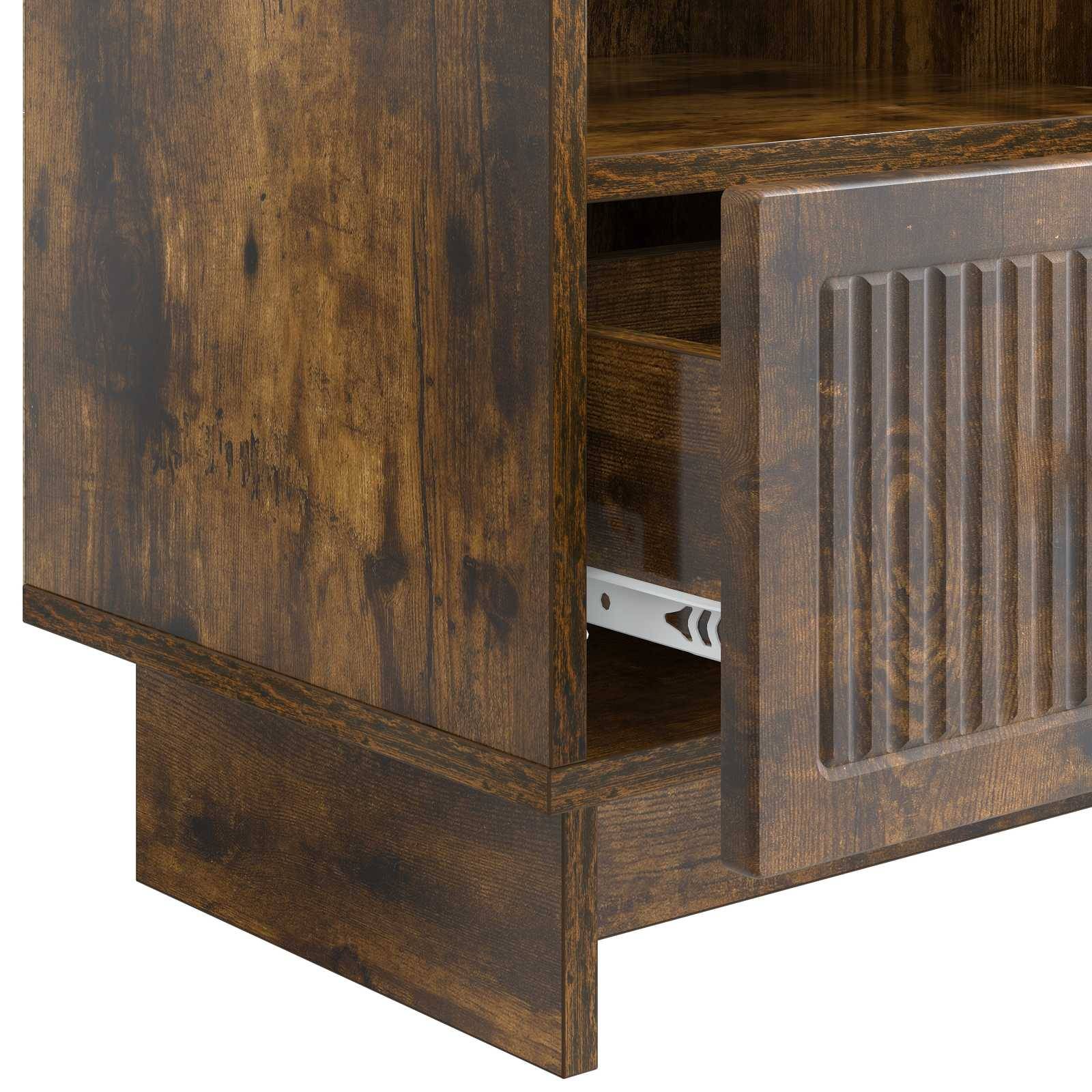 Walplus Engineered Wood TV Cabinet - Smoked Oak - 102 x 34.5 x 50 cm - Image 8