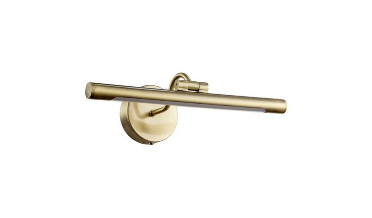 Happy Homewares Antique Brass Rechargeable and Portable Picture Light - 35cm