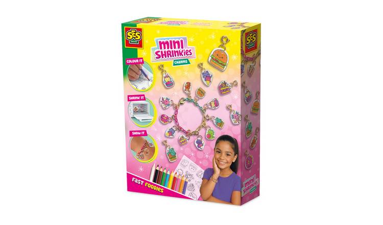 SES Creative Mini Shrinkies Charms Jewellery Craft Activity Set - Fast Foodies