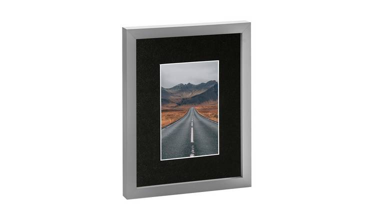 Nicola Spring Photo Frame - 8" x 10" with Mount - Grey/Black