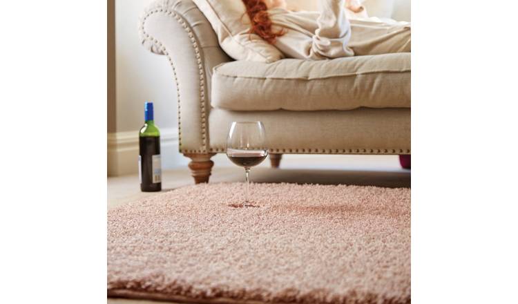 Mega Flooring Beige Shaggy Plain Rug - 60 x 100cm