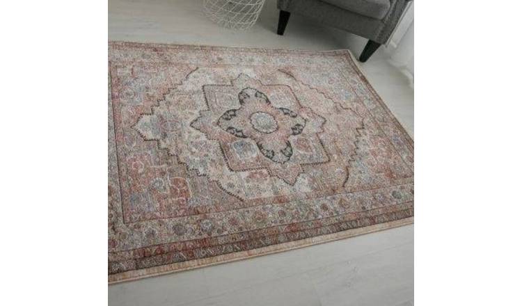 Mega Flooring Pink Traditional Abstract Rug - 160 x 230cm