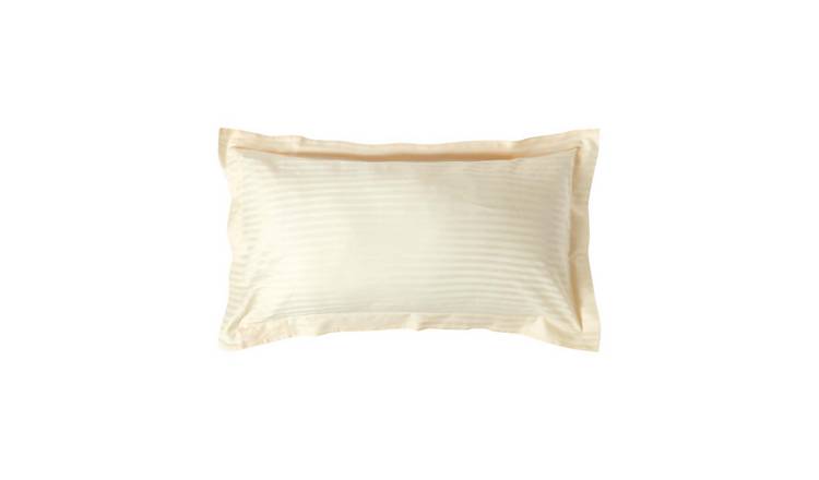 Homescapes Egyptian Cotton Satin Stripe King Size Oxford Pillowcase - Yellow