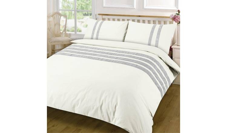 HomeSpace Direct Lace Dia Cream Duvet Cover Set - Super King