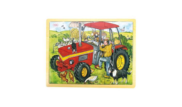 Bigjigs Toys Tray Puzzle - Tractor - 3 Years +