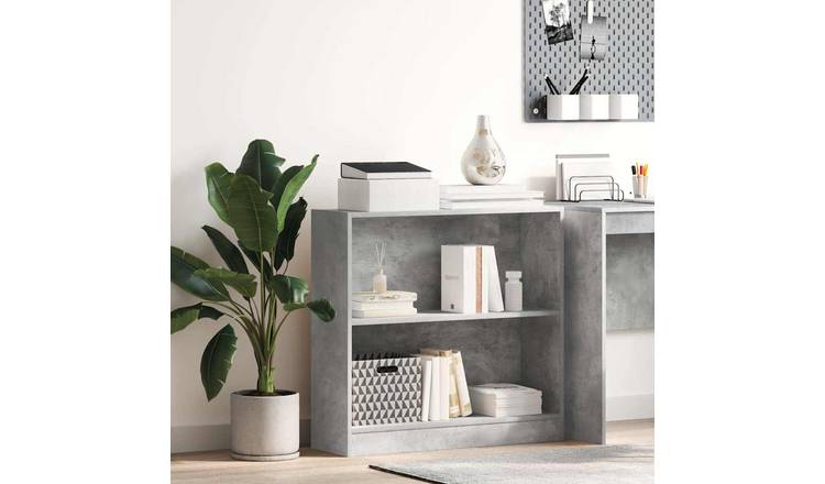 Walplus Engineered Wood Bookcase - Stone Grey - 80 x 24 x 75 cm