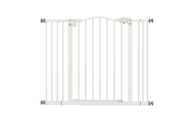 PawHut Pressure Fit Auto Close Dog Stair Gate - 74-100cm x 78cm - White