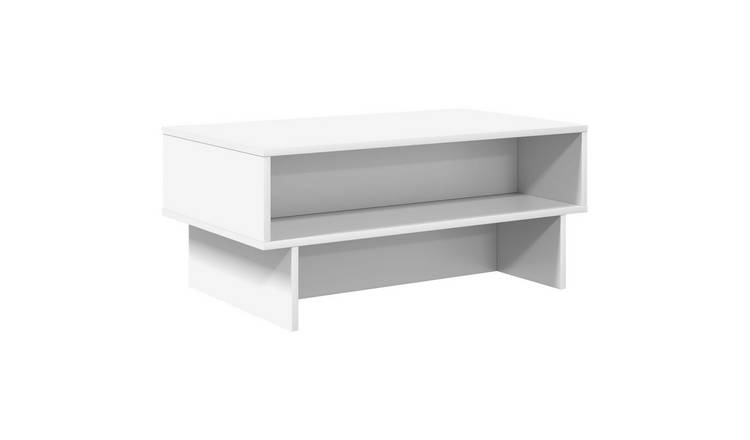 Walplus Engineered Wood Coffee Table - White - 80 x 46 x 35 cm