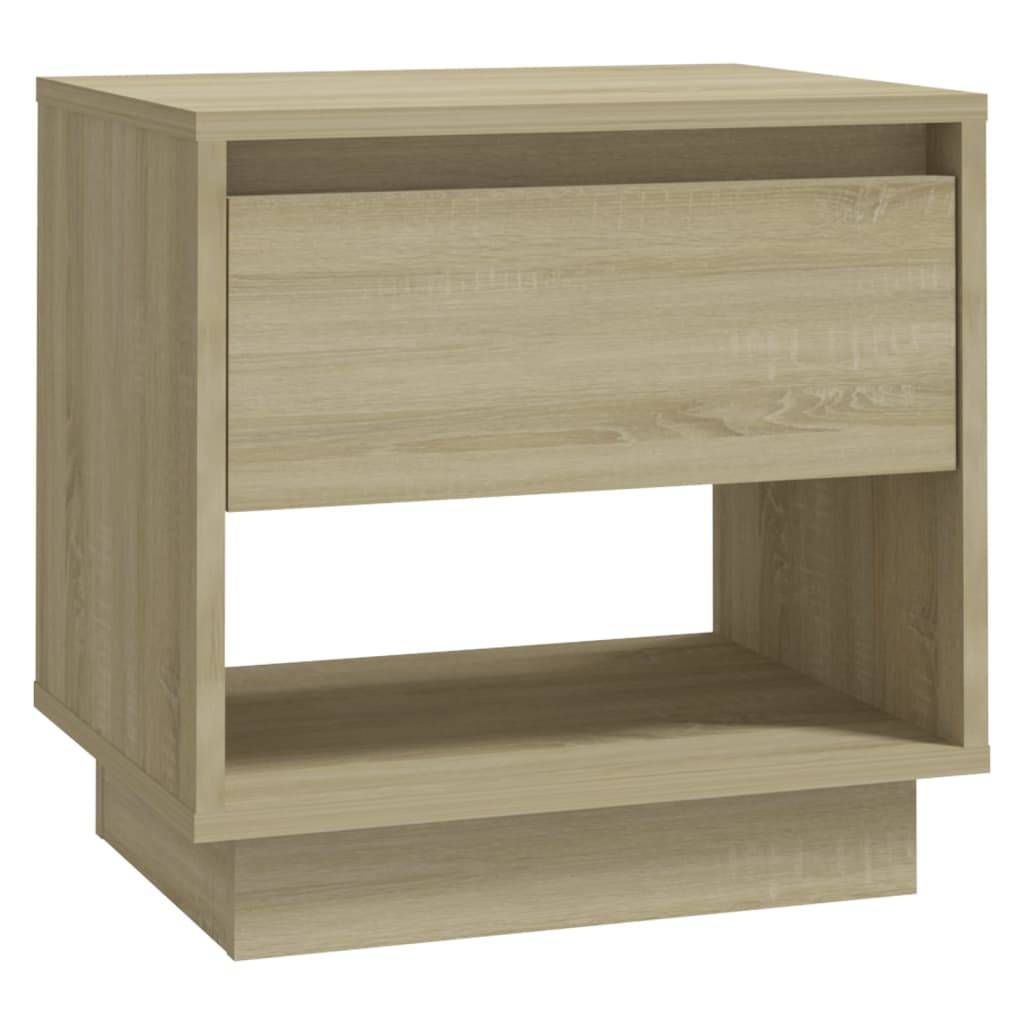 Walplus Pack of 2 Engineered Wood Bedside Cabinet - Light Oak - 45 x 34 x 44 cm - Image 5