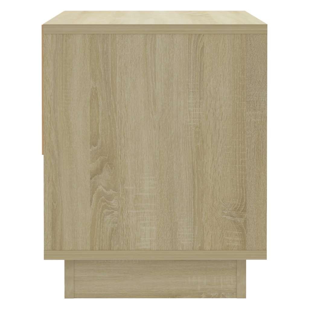 Walplus Pack of 2 Engineered Wood Bedside Cabinet - Light Oak - 45 x 34 x 44 cm - Image 8