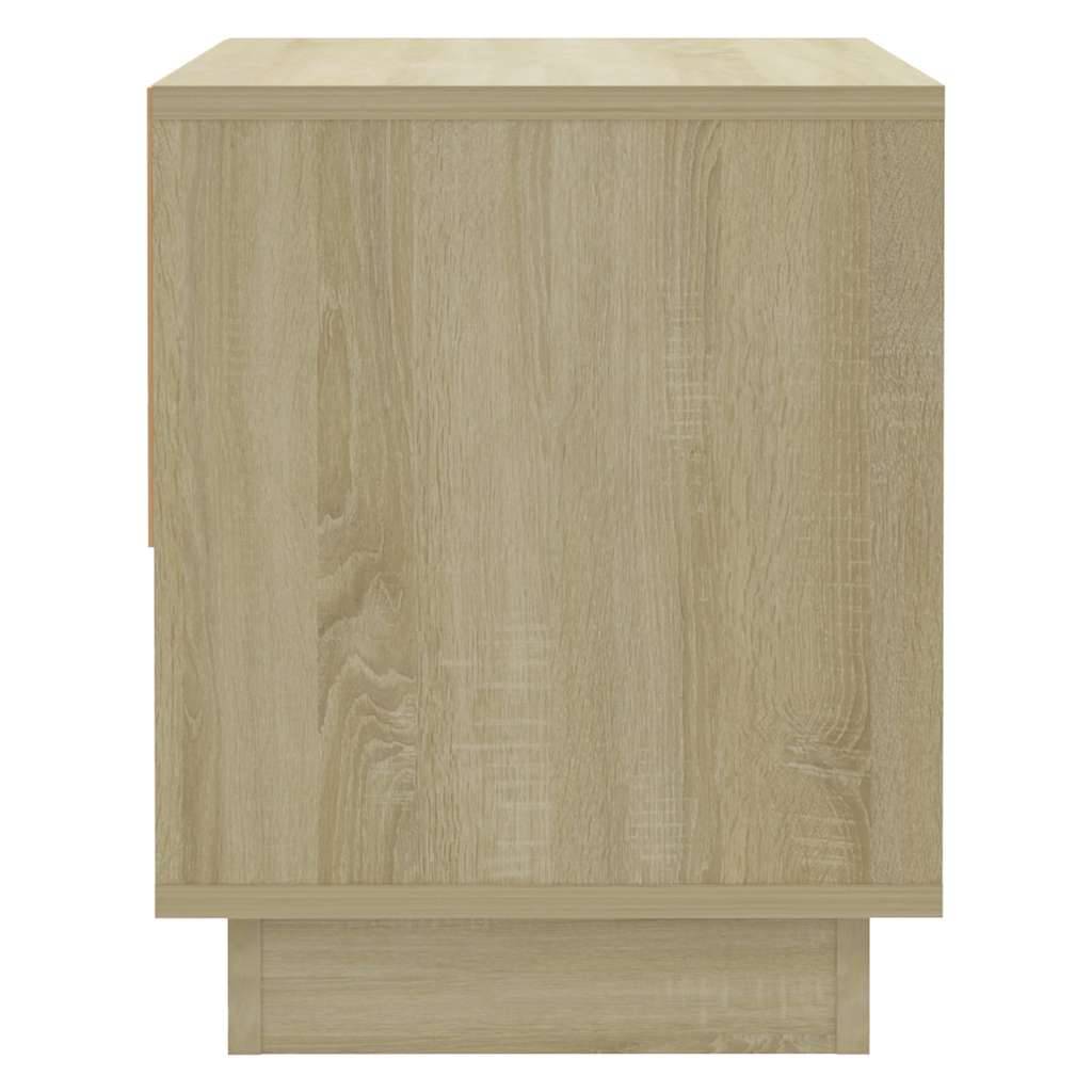Walplus Pack of 2 Engineered Wood Bedside Cabinet - Light Oak - 45 x 34 x 44 cm - Image 8
