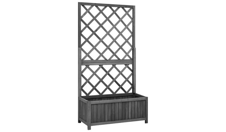 Walplus Firwood Garden Planter - Black - 70 x 30 x 135 cm
