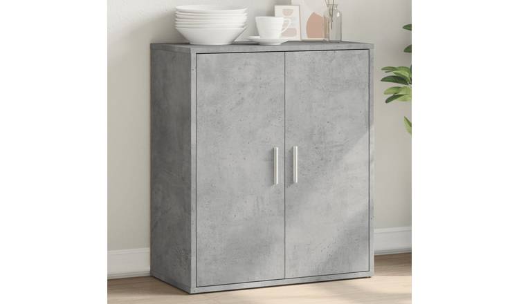 Walplus Engineered Wood Sideboard - Concrete Grey - 60 x 31 x 70 cm