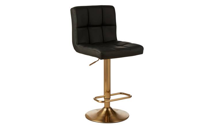 Orsina Baina Faux Leather Bar Stool – Black and Gold