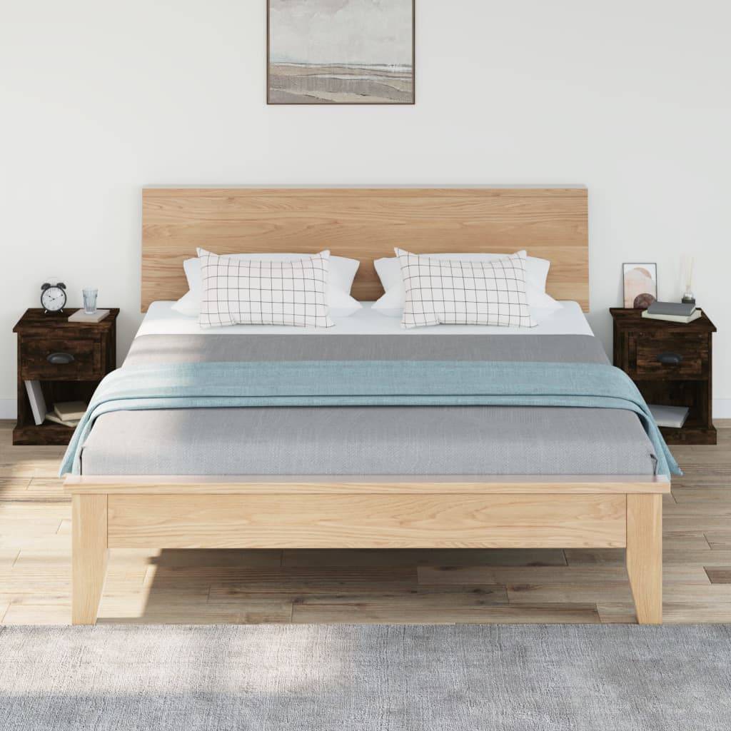 Walplus Pack of 2 Bedside Cabinet - Dark Oak - 39 x 39 x 47.5 cm - Image 3