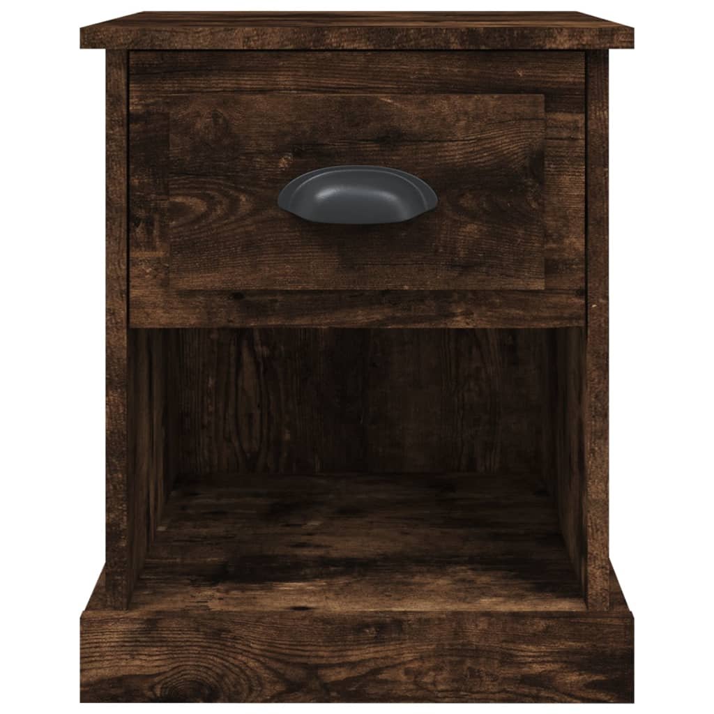 Walplus Pack of 2 Bedside Cabinet - Dark Oak - 39 x 39 x 47.5 cm - Image 8