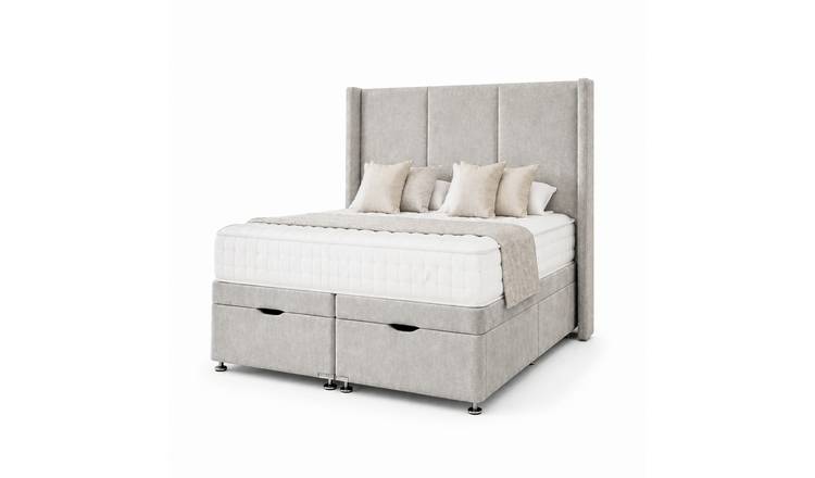 Comfy Deluxe Zane  6ft Super King  Ottoman End Lift  Bed Set - Naples Silver