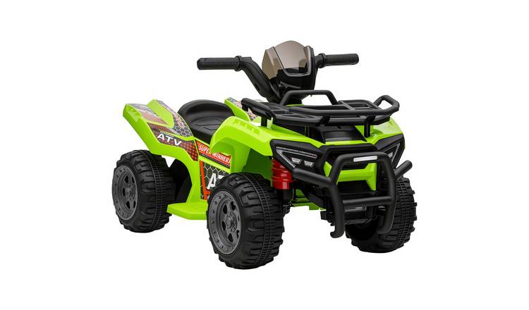 HOMCOM 6V 18 to 36 Months Music Kids Electric Quad Bike – Green