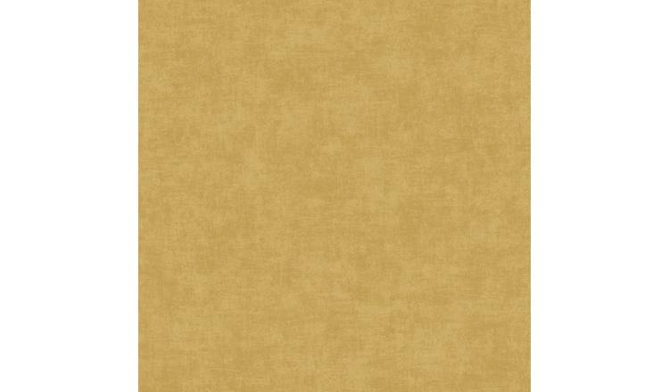 Grandeco Alba Plaster Plain Textured Wallpaper - Yellow Ochre