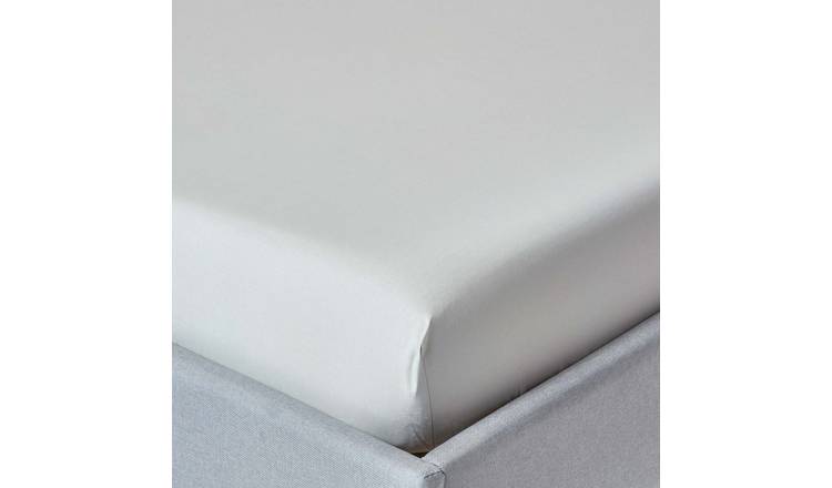 Homescapes Egyptian Cotton Silver Grey Deep Fitted Sheet - King Size