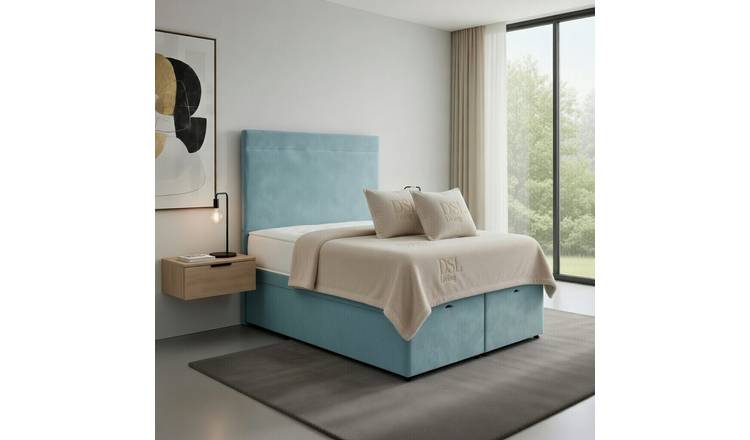DS Living Muse King Size Velvet Divan Bed Frame - Duck Egg