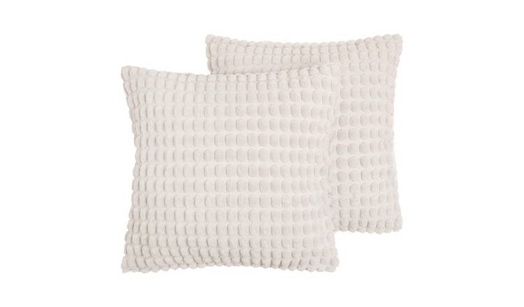 OHS 2 Pack Bobble Cushion Covers 45 x 45cm - Cream
