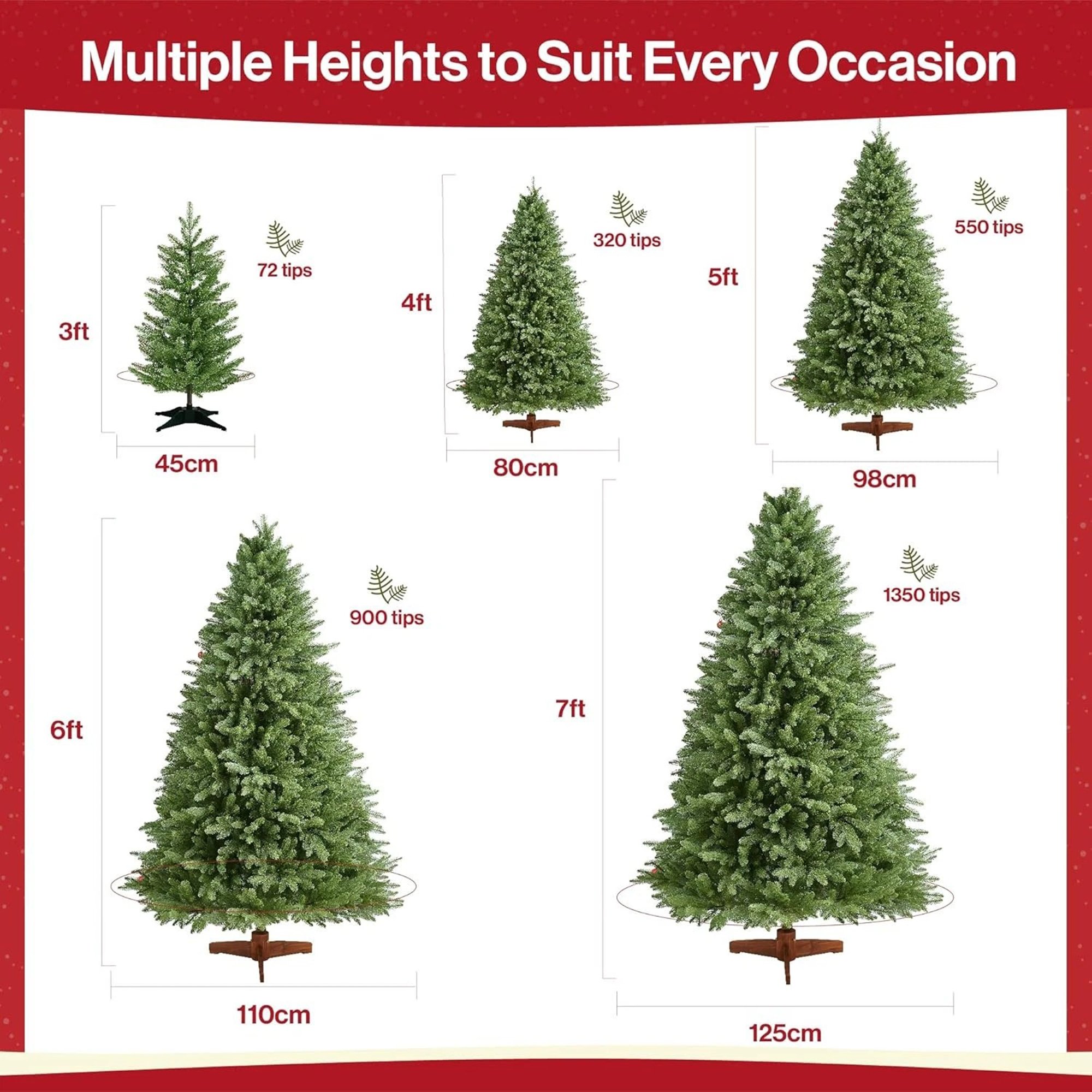 My Christmas 7ft Artificial PE Christmas Tree with 1350 Tips - Green - Image 6