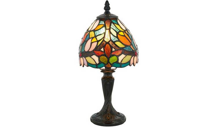 Loops Direct Glass and Polyester Resin Table Lamp - Vintage Dark Bronze