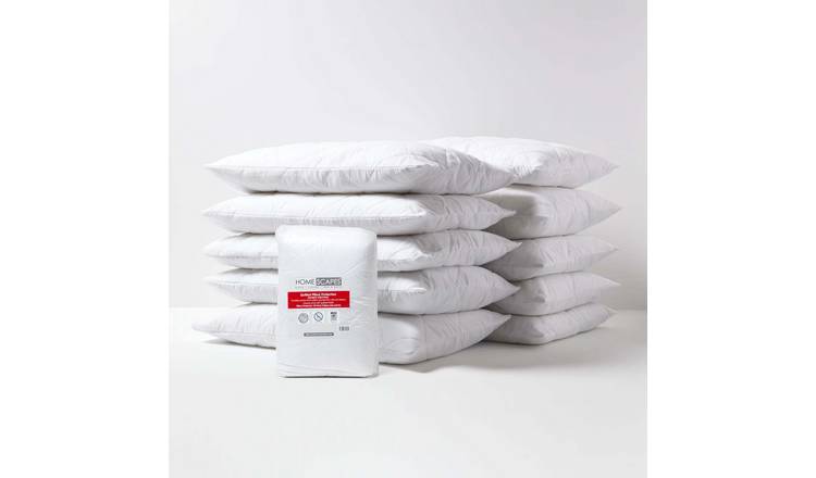 Homescapes Pack of 10 Quilted Pillow Protectors