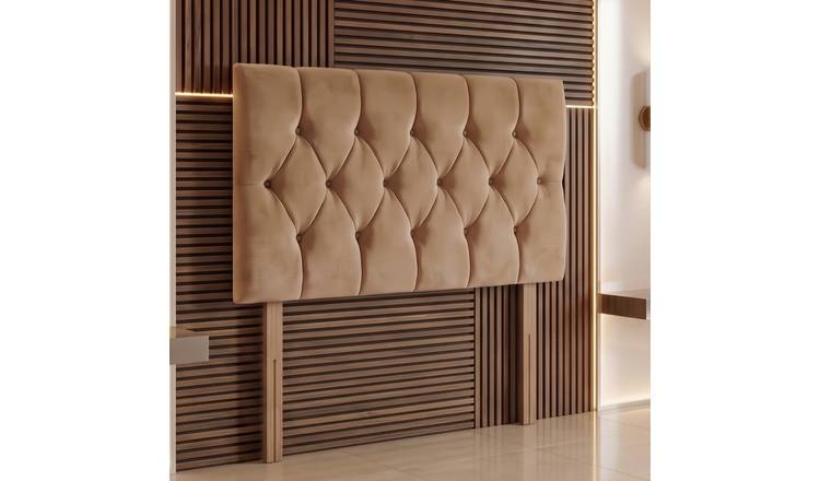 Somnior Chester Velvet Double 30" Upholstered Headboard - Beige