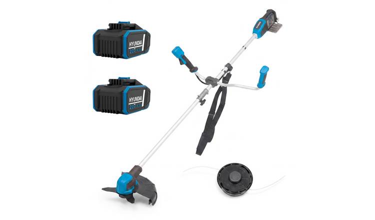 Hyundai 40V Cordless 2-in-1 Brushcutter & Grass Trimmer - 2x4Ah Battery