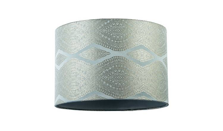 Happy Homewares Sophisticated Duck Egg with Intricate Lampshade - 30cm