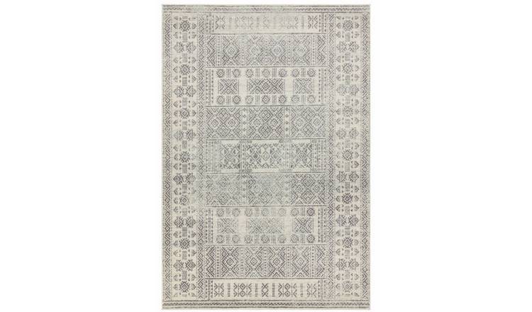 Mega Flooring Grey Traditional Abstract Rug - 120 x 170cm