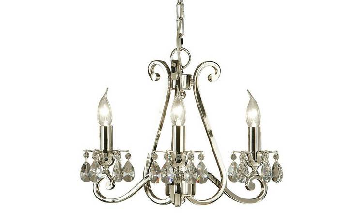 Loops Direct 50cm Diameter Oksana and Chandelier - Polished Nickel